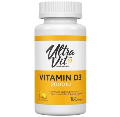 ULTRAVIT Vitamin D3 2000 IU 180 softgels