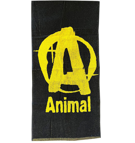 Animal Gym Towel Black 50x100cm